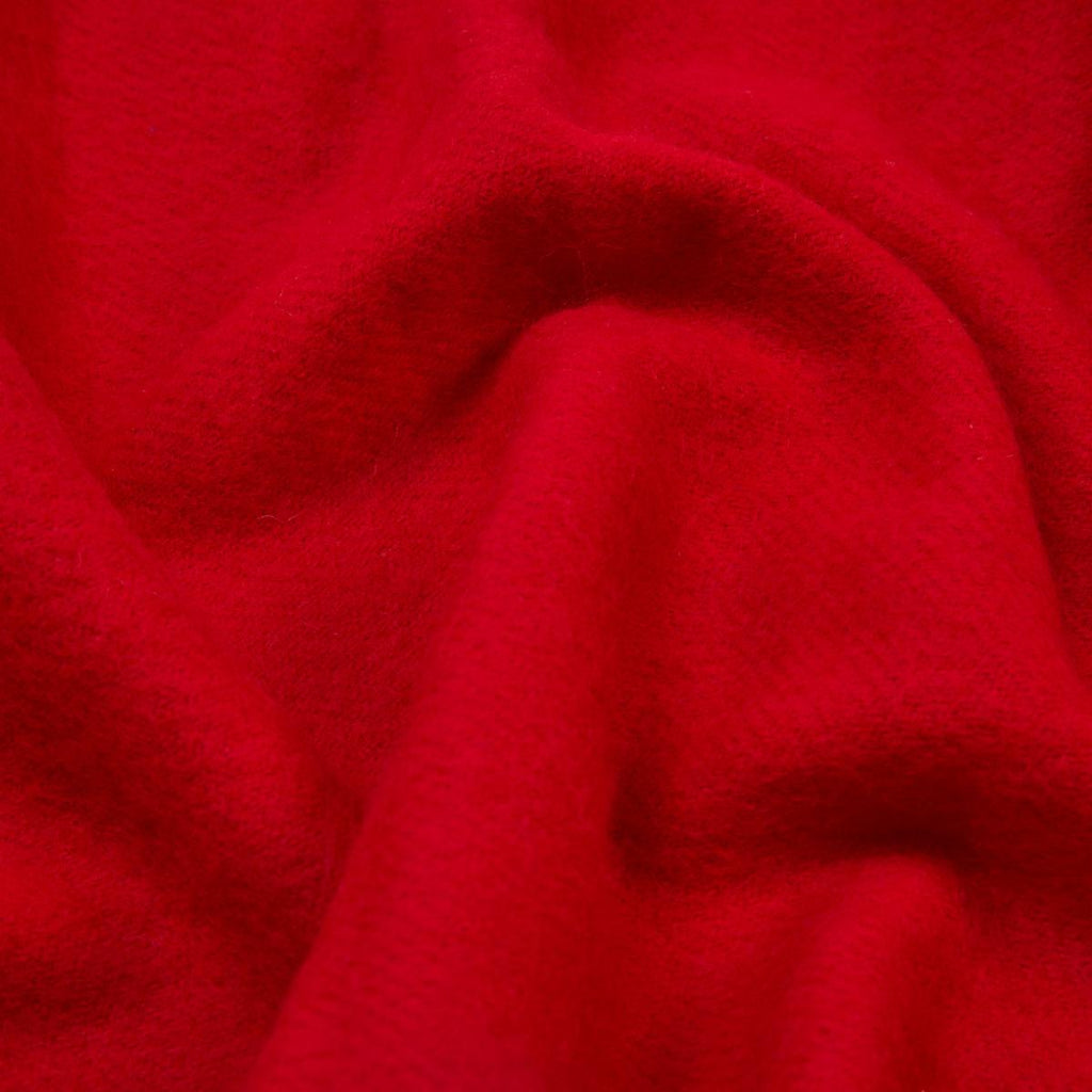 Twill Weave Merino Muffler in Red